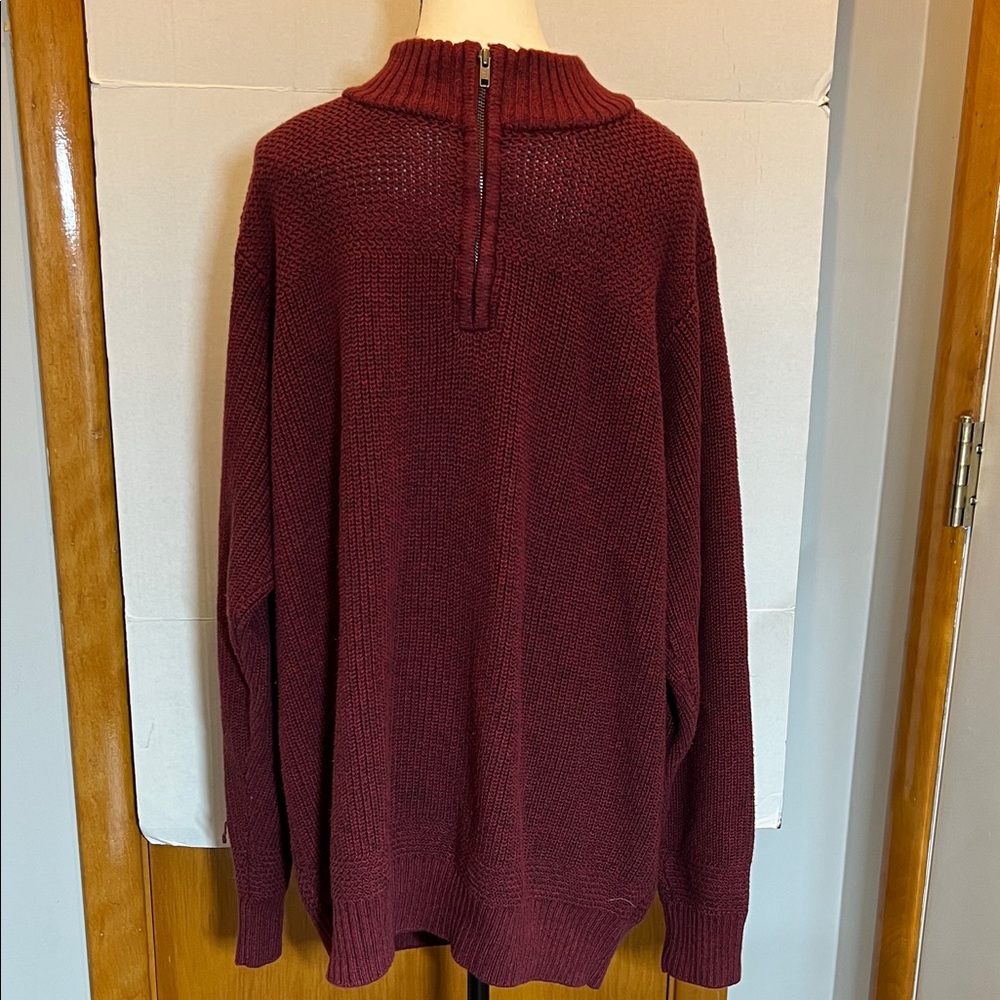 RedHead Men's Maroon 1/4 Zip-Up Sweater size XLT